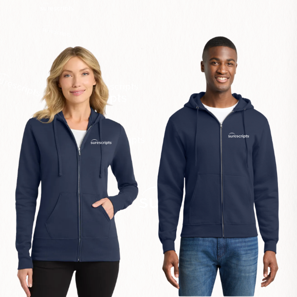 Port & Co™ Fleece Full-Zip Hooded Sweatshirt w/Embroidery